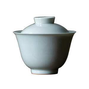 Gaiwan Porcelain Three Piece Covered <b>Tea</b> Bowl With Lid Handheld For Kung Fu <b>Tea</b> <b>Set</b> - Product Image 5
