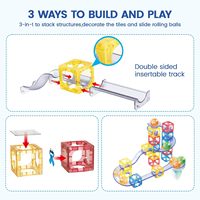Ensemble de blocs de construction magnétiques EPT pour enfants avec circuit de billes, labyrinthe, jouet de construction STEM