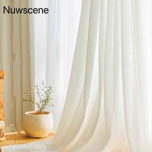 Paravent de fenêtre en gaze d'os de poisson, cloison en tissu épaissi, rideaux transparents nordiques, vente en gros - Product Image 2