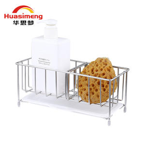 Huasimeng - Escurridor de Fregadero Cuadrado Ajustable de Acero Inoxidable, Tamaño M, Multifuncional, para Guardar Paños de Cocina, Soporte para Jabón en la Encimera - Product Image 3