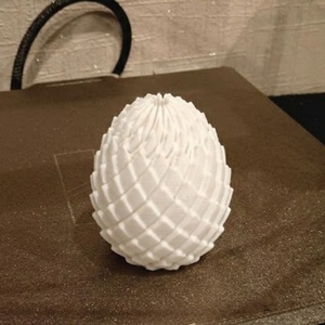 Modello di Uovo di Drago Stampato in 3D in PLA, Figurina a Tema <span class=keywords><strong>Fantasy</strong></span> e Sci-Fi, Giocattolo Creativo Unisex, Decorazione Uovo di Drago con Squame di Ananas - Product Image 2
