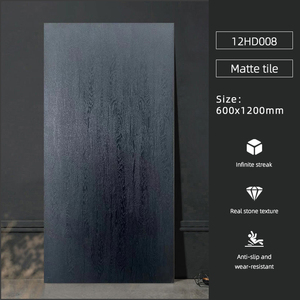 Carreaux antidérapants noirs <span class=keywords><strong>ardoise</strong></span> 600x1200 pour cour <span class=keywords><strong>cuisine</strong></span> hôtel finition mate - Product Image 4