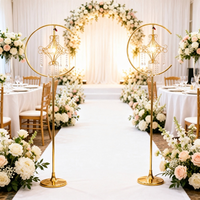 Support de lumière LED doré réglable en hauteur, personnalisé, pour mariage, salle de réception, hôtel, restaurants, événements d'anniversaire, décoration de bar