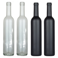 Vente directe d'usine 200ML 375ML 500ML 750ml Bouteille de vin en verre avec bouchon en liège vert pour vin rouge champagne tequila brandy