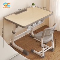 Ensemble bureau et chaise pour étudiants, réglable en hauteur, avec tiroir de rangement, directement du fabricant, pour les écoles