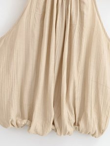 Zevity 2026 ZA Marke Damen Sexy Ärmellose Perlen-Design Plissierte Neckholder-Bluse mit Elastischem Saum Schicke Oberteile - Product Image 5