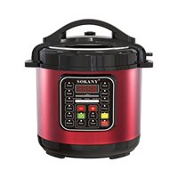Cuisinière à pression multifonction Sokany 6L en acier inoxydable avec cuve intérieure pour la cuisine domestique