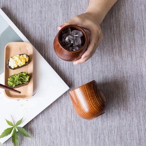 Tazze per Tè e Vino in Legno di Acacia Stile Giapponese Semplice e Lussuoso, Tazza in Legno Naturale Massiccio, Tazza per Tè e Acqua, Tazza da Tè Giapponese - Product Image 3