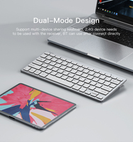 Keyboard Ajaib YESIDO Mini Desain 2.4G dan BT Nirkabel untuk Laptop Komputer Tablet
