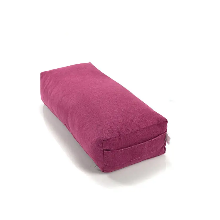 Almohada de alforfón de yoga orgánico natural, rectangular, personalizada