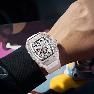 ZIDO <span class=keywords><strong>uomo</strong></span> trasparente barilotto di vino automatico orologio al quarzo impermeabile con Design cavo orologio elegante - Product Image 1