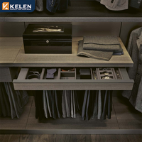 Kelen 2026 Designs modernes de chambres à coucher, placards pour chambre, meubles en MDF laqué, armoires en bois, armoire ouverte