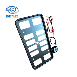 Cornice <span class=keywords><strong>per</strong></span> Targa <span class=keywords><strong>Auto</strong></span> Standard Europea con Luce Ambientale RGB LED, Controllo Bluetooth tramite <span class=keywords><strong>App</strong></span>, Supporto Luminoso <span class=keywords><strong>per</strong></span> Targa - Product Image 2