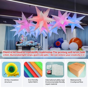 Tente Gonflable Géante Étoile Lumineuse à LED pour <span class=keywords><strong>D</strong></span>écoration de Mariage, Scène, Fête, Publicité Extérieure et Événements avec Éclairage - Product Image 3
