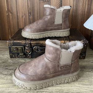 Botas de Invierno y Otoño Unisex de Media Pantorrilla de Alta Calidad, Botas de Trabajo Elegantes y Seguras con Cordones y Suela Gruesa - Product Image 3