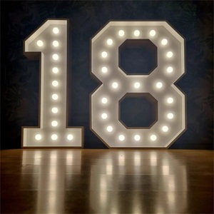 Tùy chỉnh 3 ft/4 ft/5 ft marquee số logo <span class=keywords><strong>Led</strong></span> Logo sinh nhật trang trí marquee chữ khổng lồ ánh sáng lên Neon marquee thư - Product Image 5