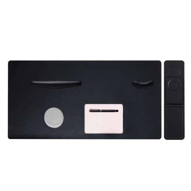 Custom Logo Multifunction Magnetic Wireless Charger Mouse Pad Wireless Charging Desk Mouse Mat Pad