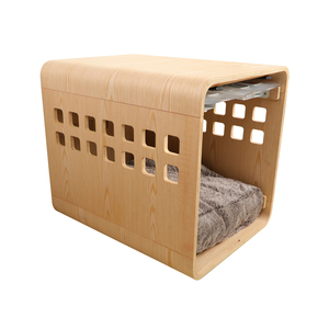 Villa pour animaux de compagnie pliable de <span class=keywords><strong>grande</strong></span> <span class=keywords><strong>taille</strong></span> écologique, chenil pour <span class=keywords><strong>chien</strong></span> et chat, niche pour lapin, tente <span class=keywords><strong>tipi</strong></span> avec lit de maternité, tout en bois - Product Image 2