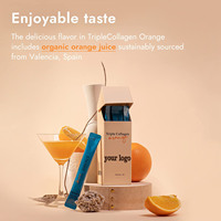 Complément alimentaire en bâtonnets de gelée de collagène végétalien à l'orange, pour la beauté et l'éclaircissement de la peau, triple collagène