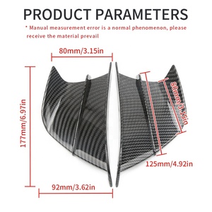 Kit d'aile aérodynamique d'aileron de moto de becquet d'aileron en plastique de vente chaude adapté aux ailettes de Ducati <span class=keywords><strong>Cbr650r</strong></span> - Product Image 2