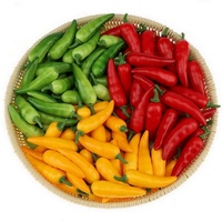 Beste Prijs Kunstmatige Groene Paprika Decoratie Kunstmatige Groente Huis Keukenkast Voedsel Speelgoed Model