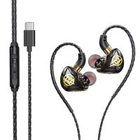 Écouteurs intra-auriculaires filaires Type C 32 Ohm à transducteur unique Modèle S6 Marque Neutre pour Musique, Jeux, Sport, HIFI, Basses Puissantes