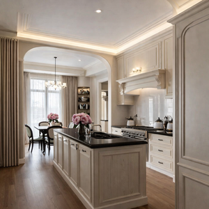 Armoires haut de gamme en bois massif, fabrication sur mesure, finition laquée, système modulaire à fermeture douce pour villa européenne de luxe - Product Image 3