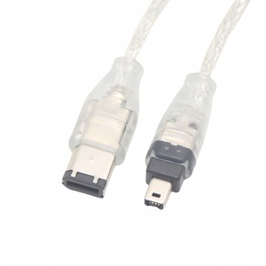 Venta directa de fábrica de cables de datos IEEE 1394, adaptadores de 4 pines a 6 pines, conectores FireWire 1394, núcleo de cobre puro. - Product Image 1
