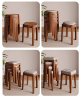 Chaise de salle à manger moderne en bois massif portable et empilable pour bureau à domicile, bar, parc et école