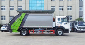 El camión de <span class=keywords><strong>basura</strong></span> comprimido 18CBM de automóviles pesados está diseñado específicamente para la recolección de residuos urbanos. - Product Image 3