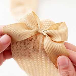 Chaussettes hautes antidérapantes en coton pour bébé fille, avec nœud, pour nouveau-né et nourrisson - Product Image 4