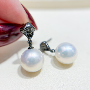 อุปกรณ์ทำต่างหูเงินแท้ S925 สำหรับประดับมุก แฟชั่นเครื่องประดับเงิน ต่างหูแบบติดหู พร้อมลูกปัดกลมขนาด 9-13 มม. รุ่น 22132 ฐานเปล่าสำหรับต่างหู - Product Image 3