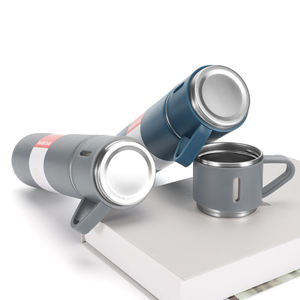 Draagbare Dubbele Muur Vacuüm Geïsoleerde Roestvrijstalen Kolf Set Twee Waterfles Modern Design Hot Thermal Performance Geschenkdoos - Product Image 5