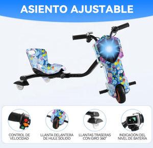 Disponibile in Messico MZ008 Auto Elettrica <span class=keywords><strong>a</strong></span> Spinta per Bambini 5-8 Anni, Triciclo Elettrico con Luci LED e Pedali - Product Image 3