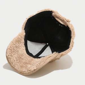 Casquette de baseball en daim et fourrure pour femme, mode décontractée d'hiver 2022, chapeaux de sport pour l'extérieur - Product Image 6