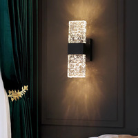 Applique murale légère en cristal de luxe nouveau style contemporain pour salon, hôtel et bureau tête de lit simple décoration murale