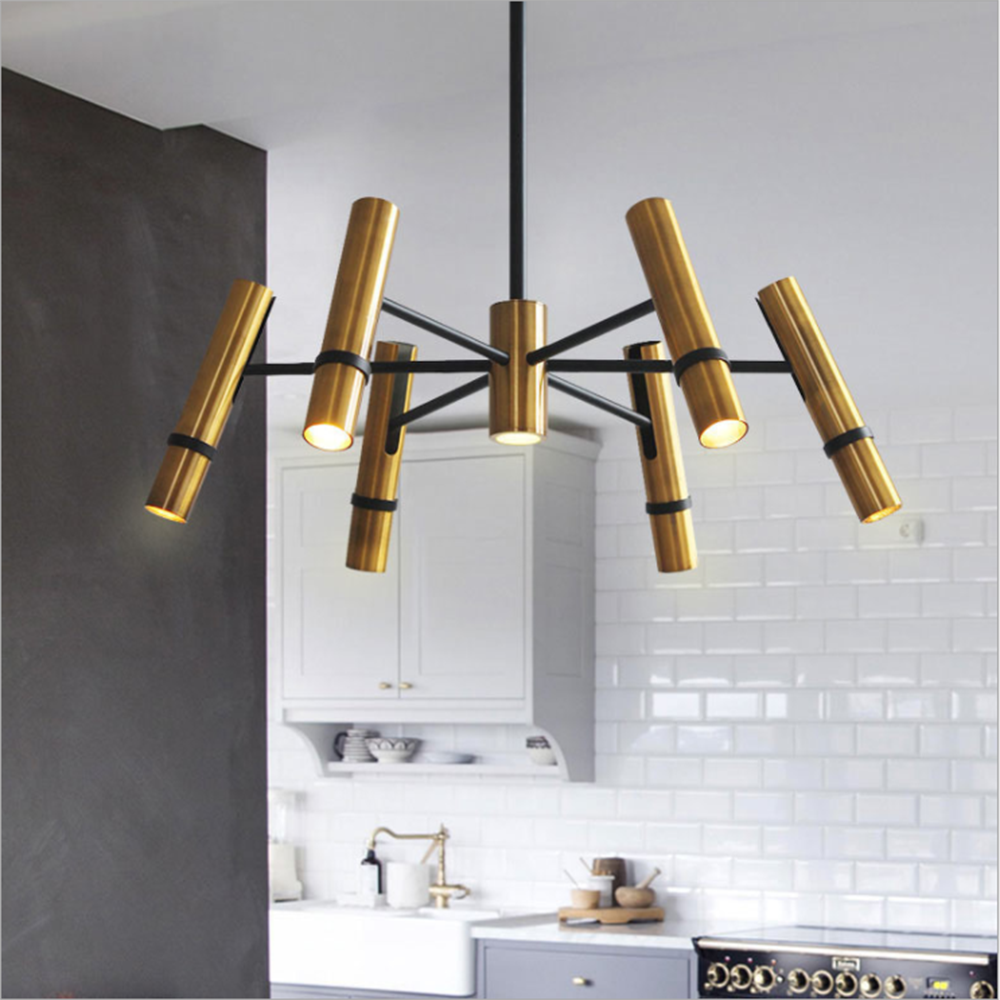Contemporary Interior Decoration Golden  Color Spotlight Living Room Led Hanging Light