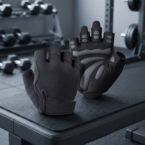 Gants de sport pour hommes, demi-doigts, cyclisme, gym, fitness, légers, respirants, antidérapants, polyester, fournisseur direct d'usine OEM ODM - Product Image 3