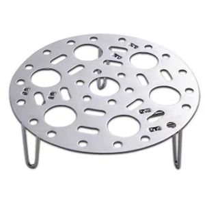 Support de cuisson vapeur rond en acier inoxydable Xinrong, épaissi et pliable avec poignée, pour usage domestique, écologique - Product Image 2