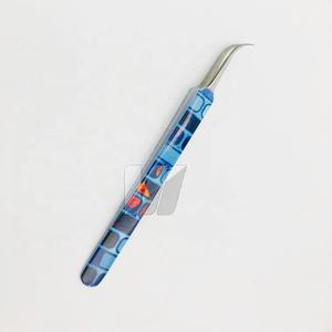 Pince à épiler en acier inoxydable durable japonaise de haute qualité avec logo personnalisé pince à épiler Volume enduit de papier avec pointe pointue - Product Image 1