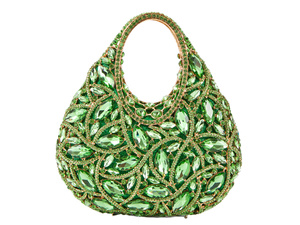 Sac à main de luxe élégant et classique pour femme, orné de diamants et de strass, pochette à poignée supérieure, idéal pour mariage, soirée ou fête - Product Image 1