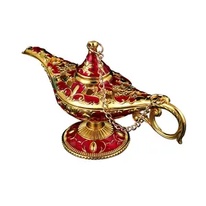 European Retro Crafts Decoration Creative Ornaments Props Wishing Light Model Gift Metal Trumpet Ancient Magic Lamp