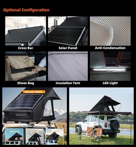 Tenda atas atap mobil 2-3 orang, tenda kain Oxford otomatis Pop-Up, cangkang keras aluminium Kemah luar ruangan mudah dibuat - Product Image 6