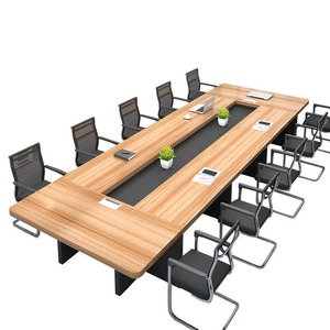 Ensemble de table et chaises de conférence modernes pour <span class=keywords><strong>12</strong></span> personnes, table de réunion de bureau, long bureau de salle de réunion en bois, mobilier de salle de réunion - Product Image 2