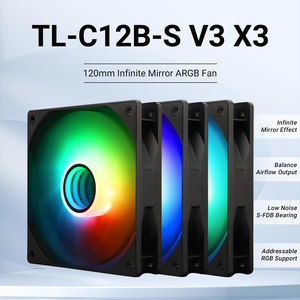 थर्मोराइट TL-C12B-S v3 120 मिमी आर्गब प्रशंसक 4 पिन pwm कनेक्टर के साथ 4 पिन pwm कनेक्टर के लिए सेट - Product Image 2