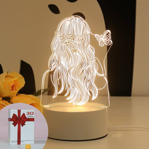 Tùy chỉnh 3D ánh sáng ban đêm LED đèn 7 màu DIY Acrylic khắc với cảm ứng và điều khiển từ xa mini chiếu cho nhà - Product Image 4