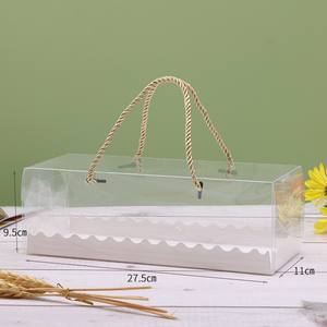 Gâteau PET transparent pour boîte d'emballage en rouleau <span class=keywords><strong>suisse</strong></span> Boîte-cadeau de Cupcake pliable et portable avec poignée - Product Image 6