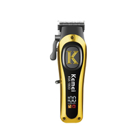 Kemei Km-1800 Tondeuse à Cheveux Professionnelle à Moteur Rapide 5800 tr/min avec Lame en Acier Inoxydable Réglable, Batterie Longue Durée Li-ion 2000 mAh pour Barbiers