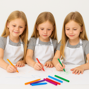 Babero con logotipo personalizado ajustable para niños, <span class=keywords><strong>delantal</strong></span> colorido en blanco para dibujo <span class=keywords><strong>escolar</strong></span>, pintura de cocina, Chef, actividades de cocina - Product Image 4