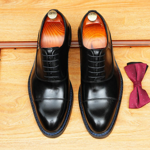 รองเท้าอ็อกซ์ฟอร์ดแบบผูกเชือกสไตล์อิตาลีสุดหรู สีน้ำเงินและสีน้ำตาล สำหรับฤดูใบไม้ร่วง น้ำหนักเบา กันลื่น ระบายอากาศได้ดี เหมาะสำหรับใส่ทำงาน - Product Image 2